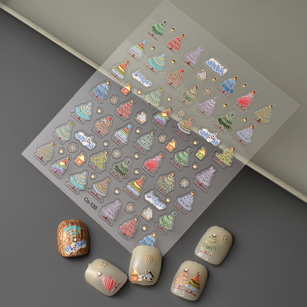 Christmas Tree Wreath Nail Stickers